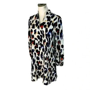 Shein White Multi Color Midi Dress